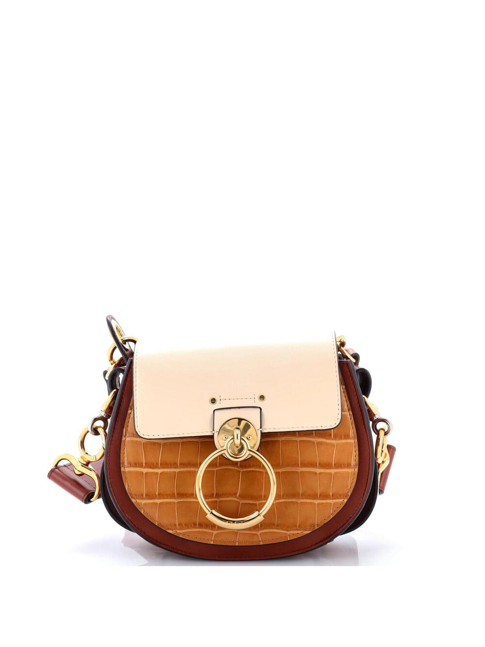 Chloe Tess Bag Leather With Crocodile #322547C11B
